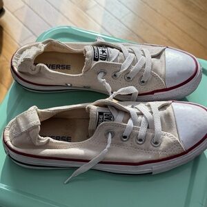 Converse All Star Cream Canvas Sneakers